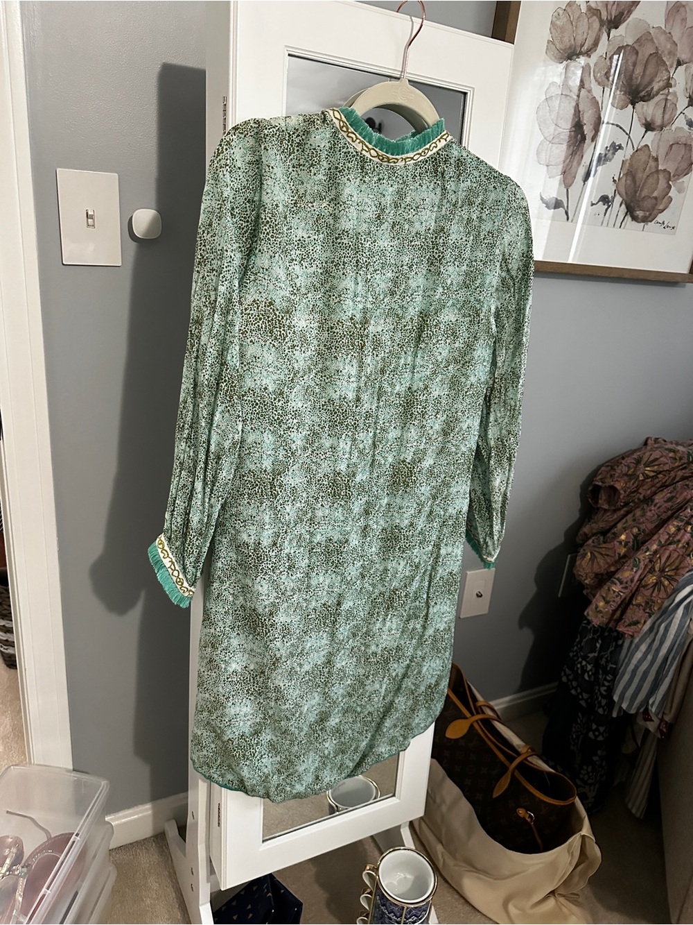 Poupette St. Barth Mint Green Printed Tunic Dress - Picture 7 of 8